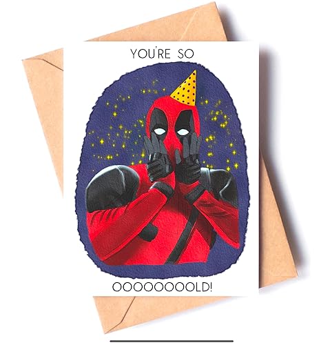 Miniatura 2 de Funny Deadpool Birthday Card for Him Her Hilarious Birthday card Marvel Movie Meme Card for friend Rude Birthday Card Inappropriate Birthday Cards