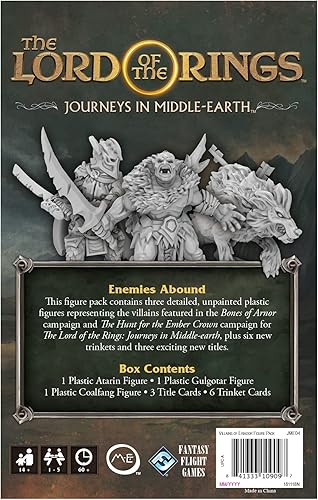 Miniatura 3 de Paquete de figuras de The Lord of the Rings Journeys in Middle-Earth Villains of Eriador, juego de mesa de aventura para niños y adultos, a partir