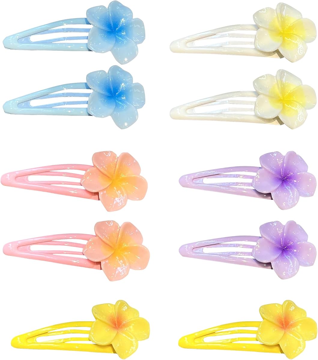 20 Pcs flower Hair Clips, Cute Metal Snap Hair Barrettes Accessories for Women Decorative Hair Clips (flower clips 5color 20pcs)