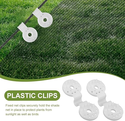 Miniatura 4 de 50 clips de tela para sombra, abrazadera de fijación de tela para invernadero, clips de plástico para sombra, agarre de bloqueo resistente,