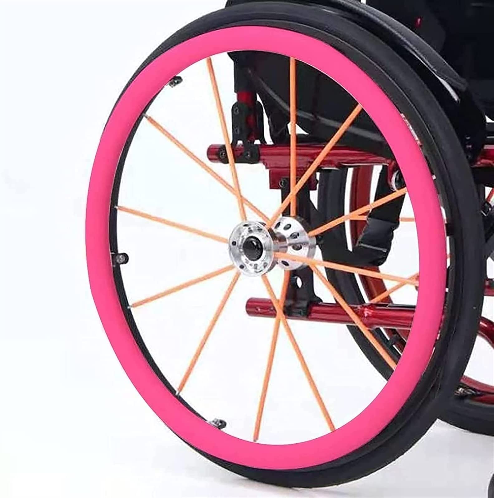 Cubiertas De Silicona para Llantas De Empuje para Sillas De Ruedas, Cubierta De Empuje Manual Antideslizante Y Resistente Al Desgaste, Empuñaduras para Llantas De Sillas De Ruedas, Cubierta para Rue