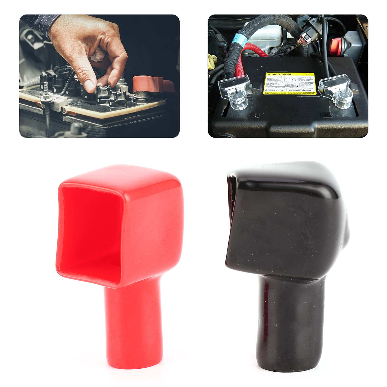 Ihreesy Couvercle De Borne Batterie Protection Négative Voiture - Compatible Toyota Land Cruiser Prado