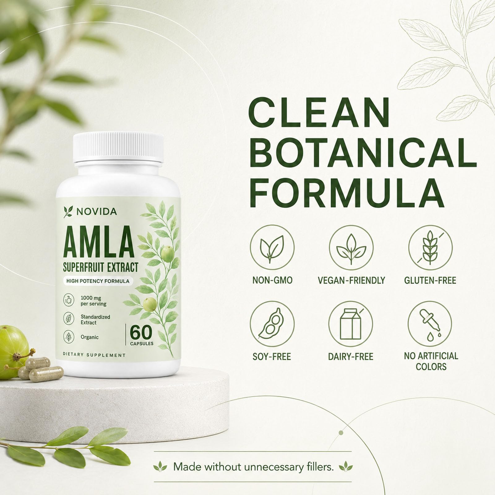 Novida Amla Capsules, Organic Amla Extract Supplement — Amazon image 2