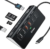 Vista 13 de Hub Ethernet USB C, estación de acoplamiento USB 10 en 1 de 10 Gbps con HDMI 4K a 60 Hz, USB C y 2 datos USB A 3.2, LAN, 2 USB A 2.0, PD 100W