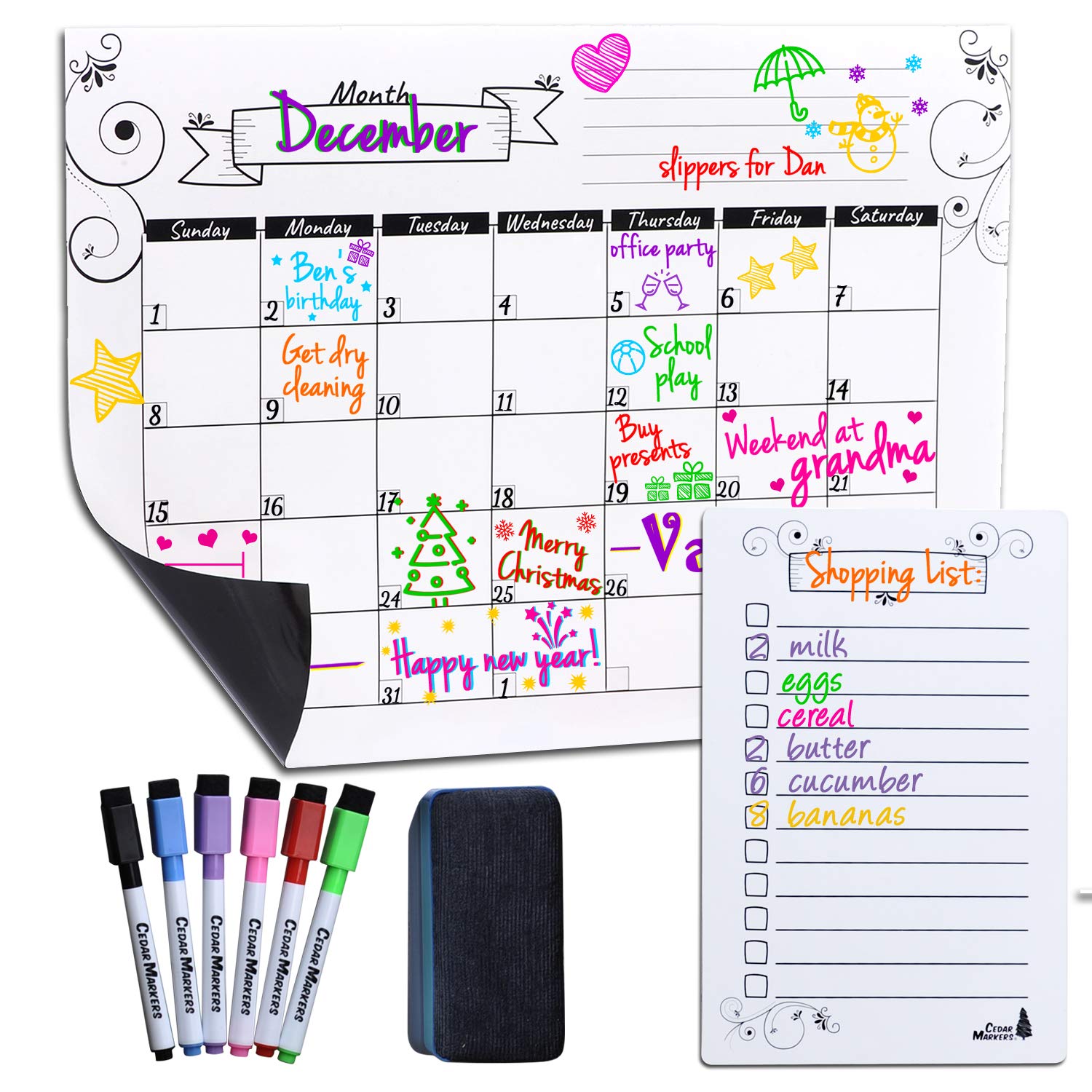 Buy Cedar Markers 16 x12 Magnetic Calendar For Refrigerator And buy-cedar-markers-16-x12-magnetic-calendar-for-refrigerator-and