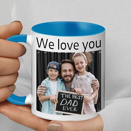 Miniatura 6 de Taza de café personalizada Taza personalizada con nombre y logotipo de texto, taza personalizada de 11 onzas en ambos lados, regalos personalizados