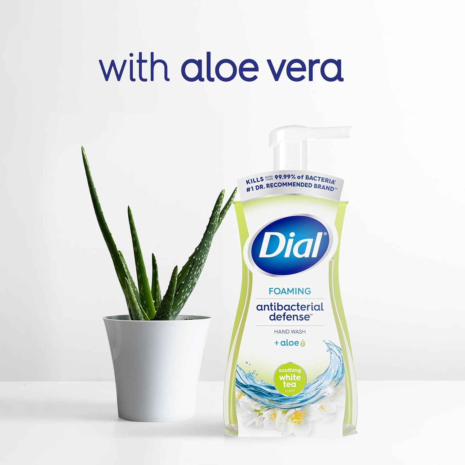 Dial Antibacterial & Sensitive Fragrance Free Foaming Hand Wash Pack of 6 Antibacterial Foaming Hand Wash White Tea Refill Pack of 4, 30 oz Each