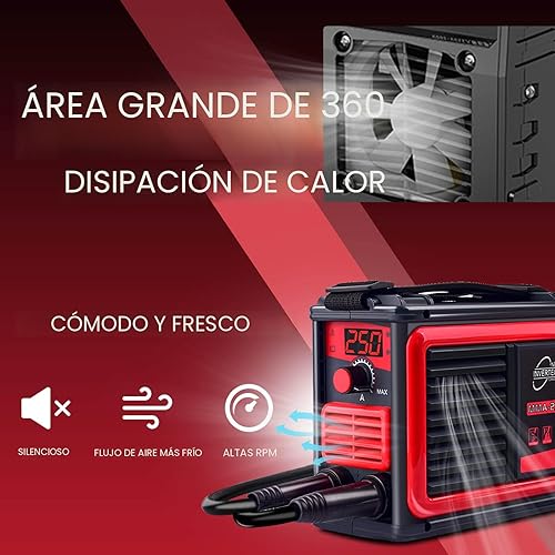 Miniatura 5 de Welding Machine, Upgraded MMA-250A 110V Welder Machine,Portable Stick Welder IGBT Digital Display LCD,Home DIY Arc Welder,Hot Start Arc Force