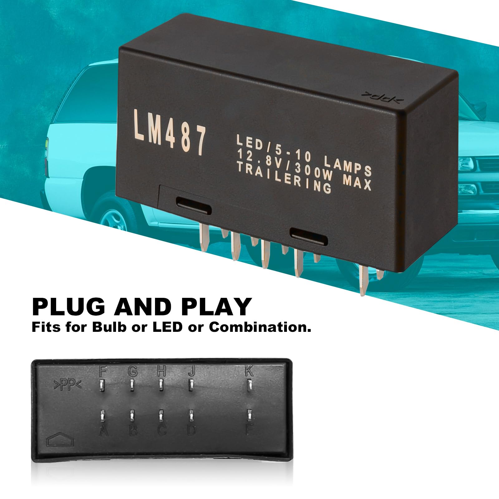 Amazon.co.jp: LM487 10383321 LEDフラッシャーウィンカーリレー