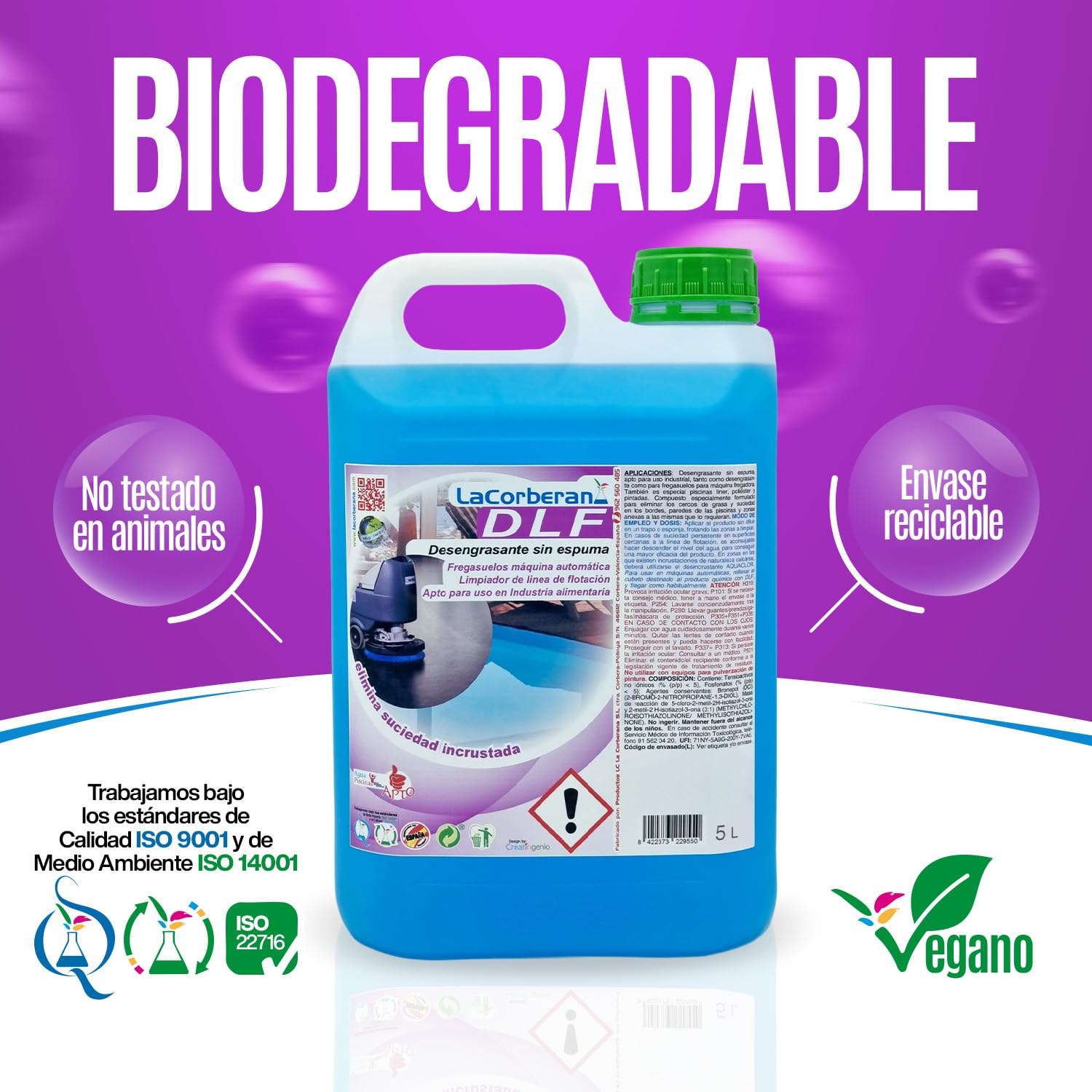 Limpiador Linea De Flotación Piscina 5L - Limpiador Suelo Porcelanico Profesional Y Limpiador Piscinas Sin Espuma Para Bordes Paredes Liner Poliester Y Superficies Pintadas (3)