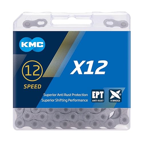 Miniatura 2 de KMC Cadena X12 de 12 velocidades, plata, bicicleta de montañacarreteragrava Cadena de 12 velocidades Shimano, SRAM, compatible con Campagnolo. 126