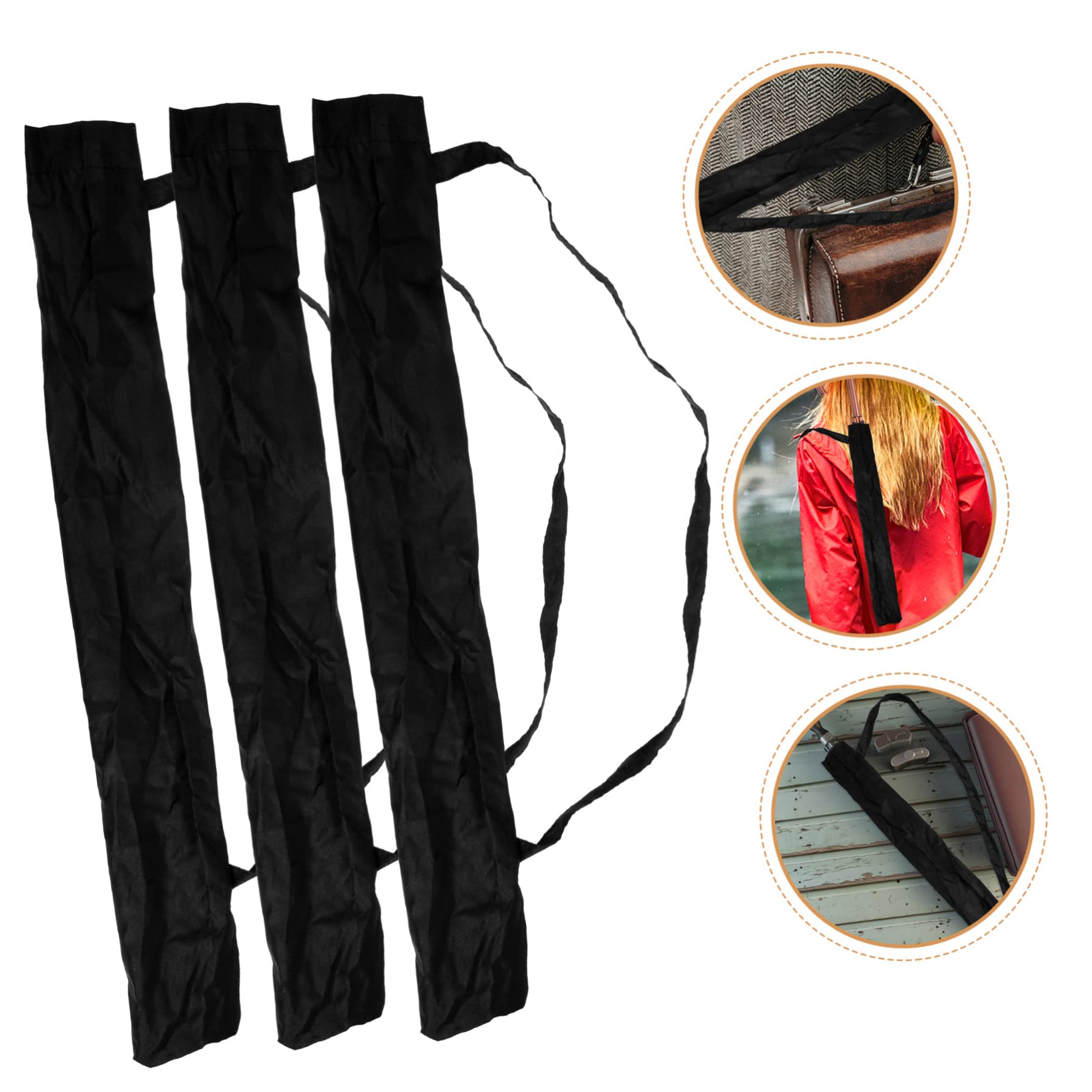 YARNOW 15piezas Bolsa De Almacenamiento De Paraguas Correas Para Hombro De Color Negro Para Paraguas Para Uso Externo
