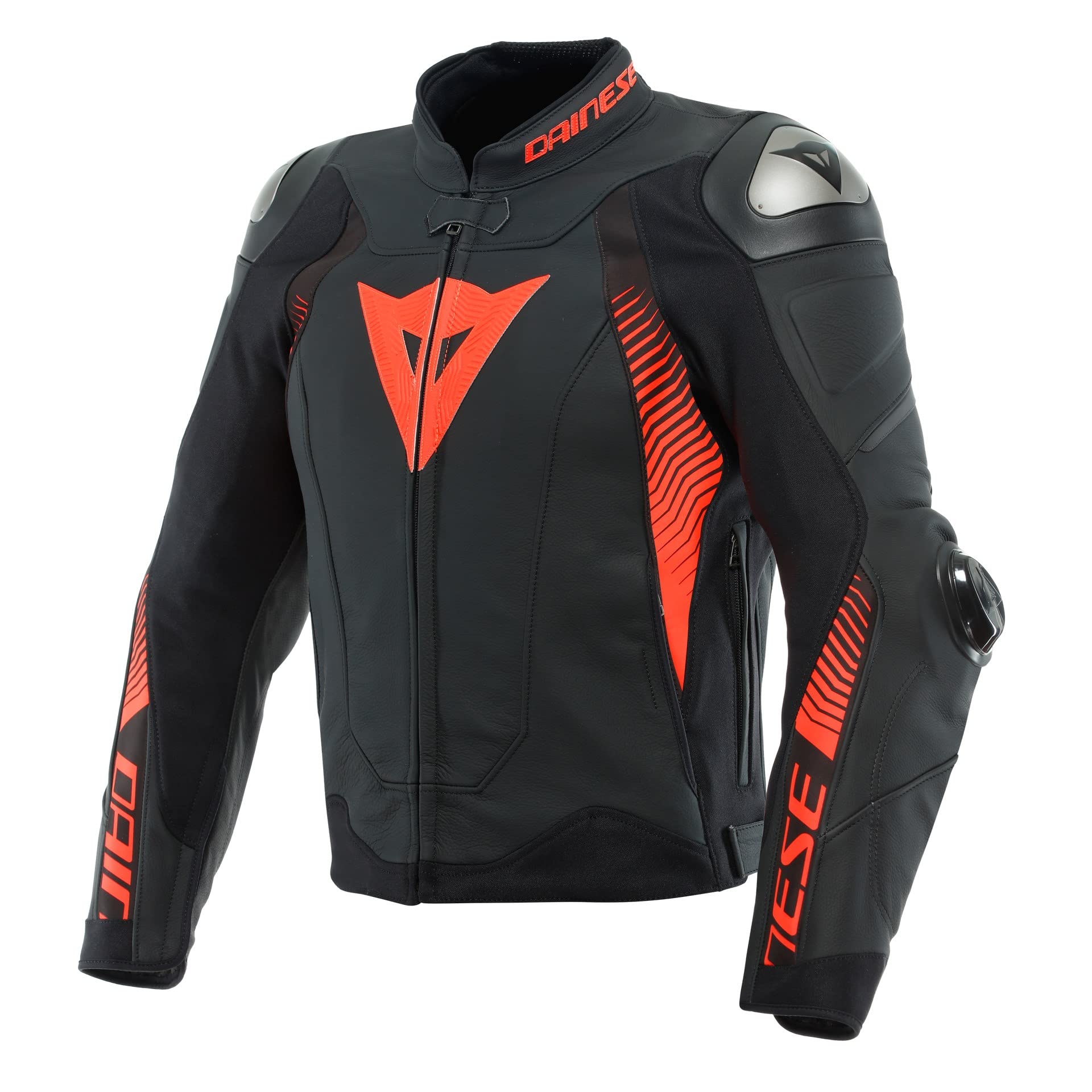 DAINESE Super Speed 4 Giacca in pelle moto, nero/rosso, 54