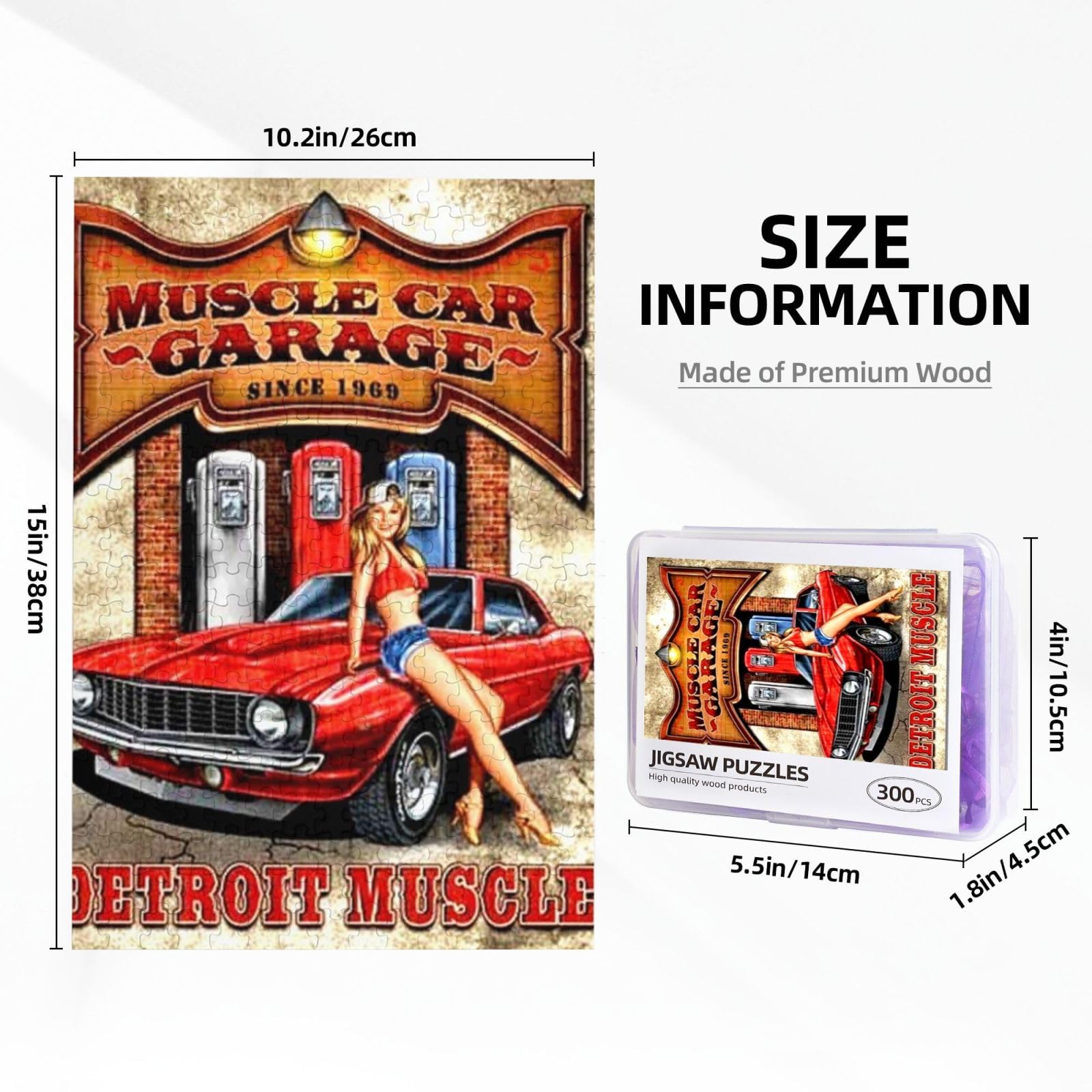 Amazon | ジグソーパズル マイクロピース 西海岸 アメ車 ルート66 車庫