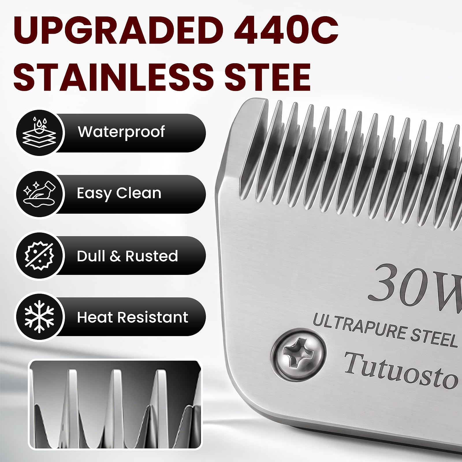 Lame per tosatrici da 30 W compatibili con tosatrici Andis, Wahl e Oster
