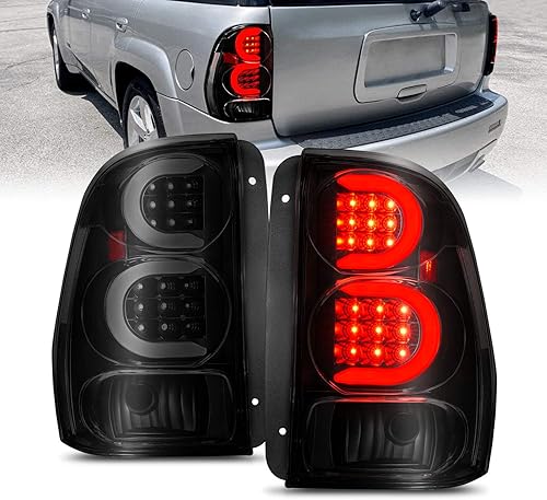 Miniatura 2 de AmeriLite Par de luces traseras de tubo LED tipo C para Chevy Trailblazer/EXT 2002-2009 - Lado del conductor y del pasajero
