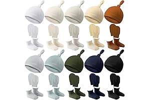 Adorable Baby Boy Hat, Mitten, and Sock Set Keeps Baby Comfortable and Warm