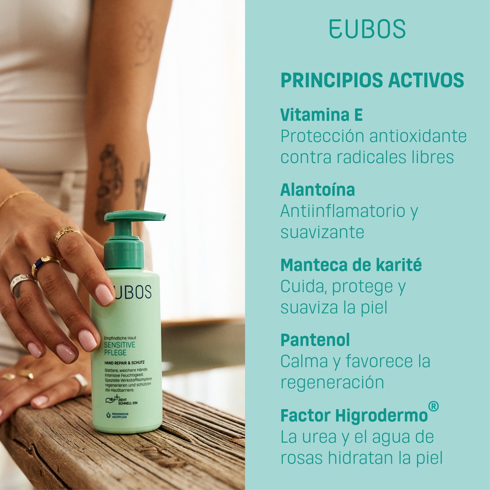 Handcreme zur Reparatur und zum Schutz der empfindlichen Pflege | in einem praktischen Spender | Creme für trockene und raue Hände | schützt die Haut vor täglichen Spannungen | 150 ml
