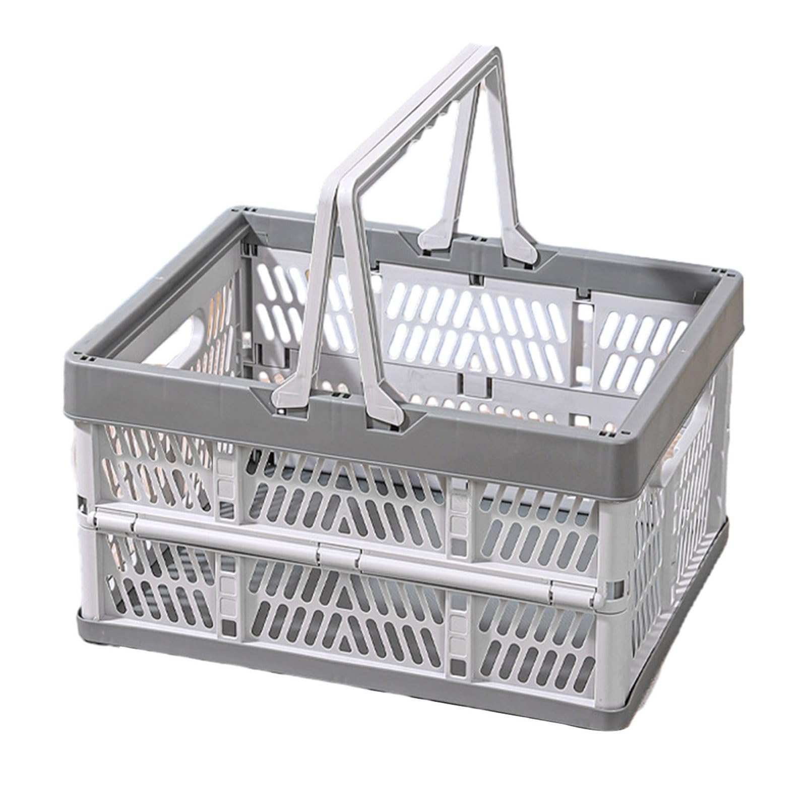 matumou Collapsible Storage Crate Plastic Foldable Storage Basket Large Capacity Stackable Crate with Handles for Office Bedroom Kitchen