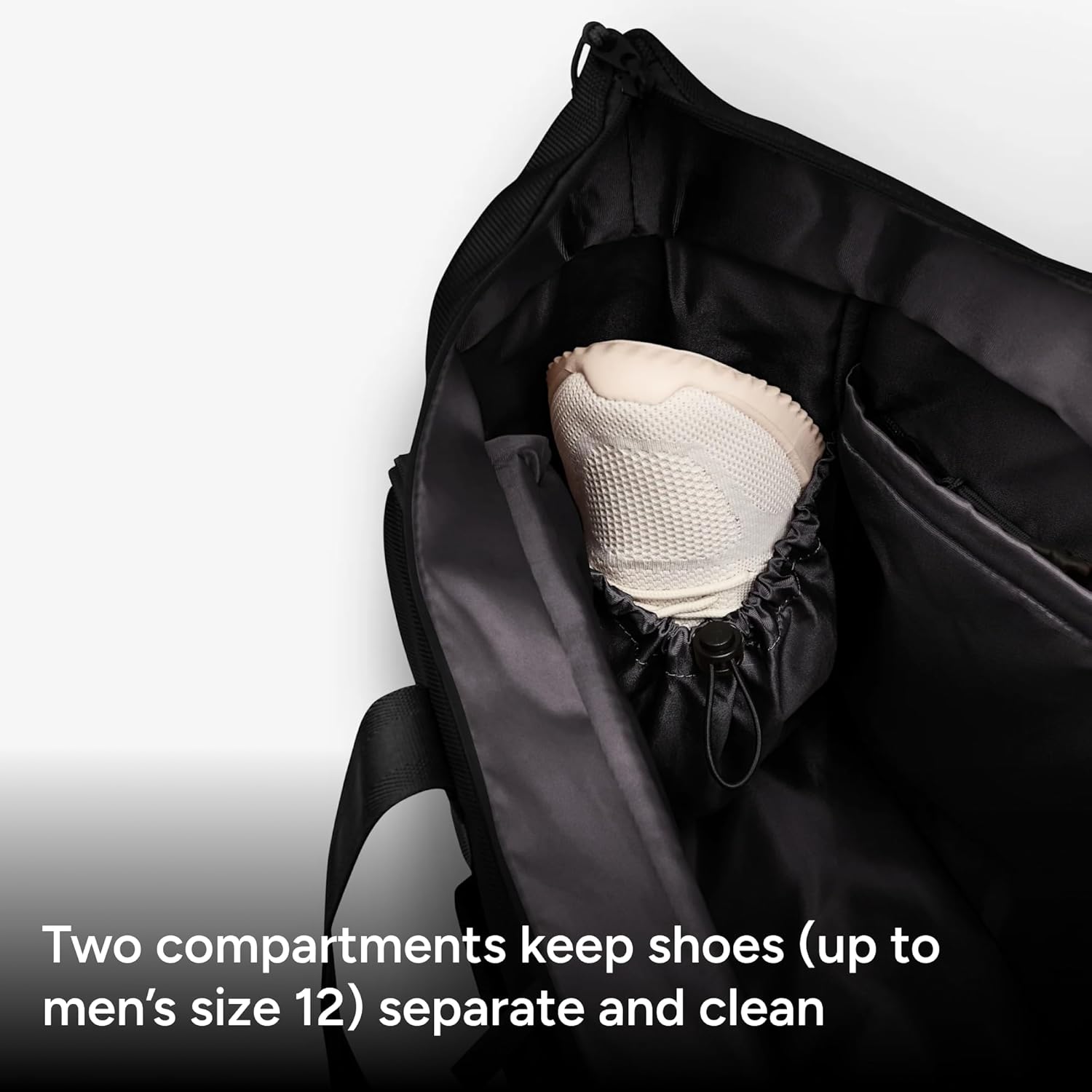 Halfday Convertible Garment Tote | 2-in-1 Travel Tote & Garment Bag, Carry-on for 1-2 Day Trips, 16” Laptop Pocket, Shoe Compartments, Trolley Sleeve, Water-Resistant Ballistic Nylon, Jet