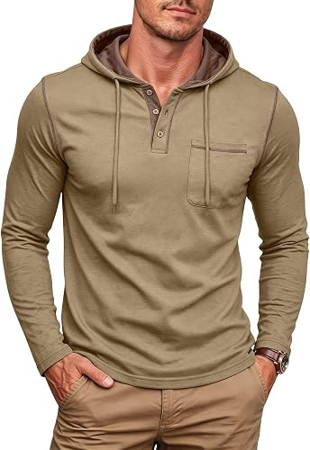 Thin Hoodies for Men Soft Long Sleeve Half Zip Sweatshirts Kangaroo Pocket