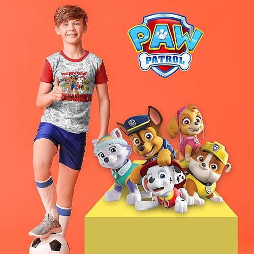 Miniatura 3 de Camiseta gráfica de Patrulla Canina (conjuntos) Marshall Chase Rubble Rocky Skye Everest Zuma para ropa de niños de cumpleaños a niños