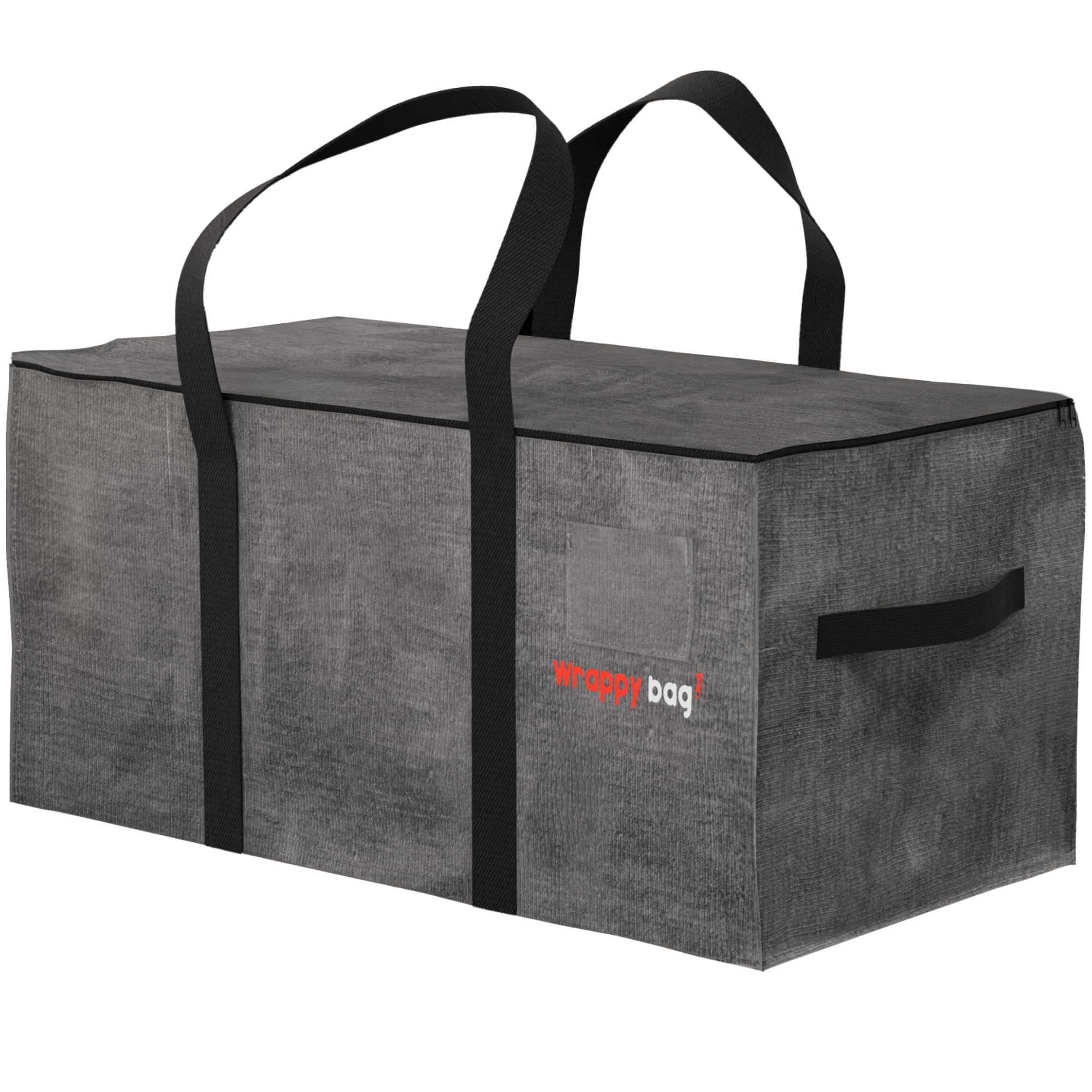 WrappybagPack of 4 Large Plastic Storage Bags – XXL bags for Moving House & Travel – Tough, Thick & Watertight with Reinforced Handles – for Clothing & Bed Linen – 75 x 36 x 38 cm