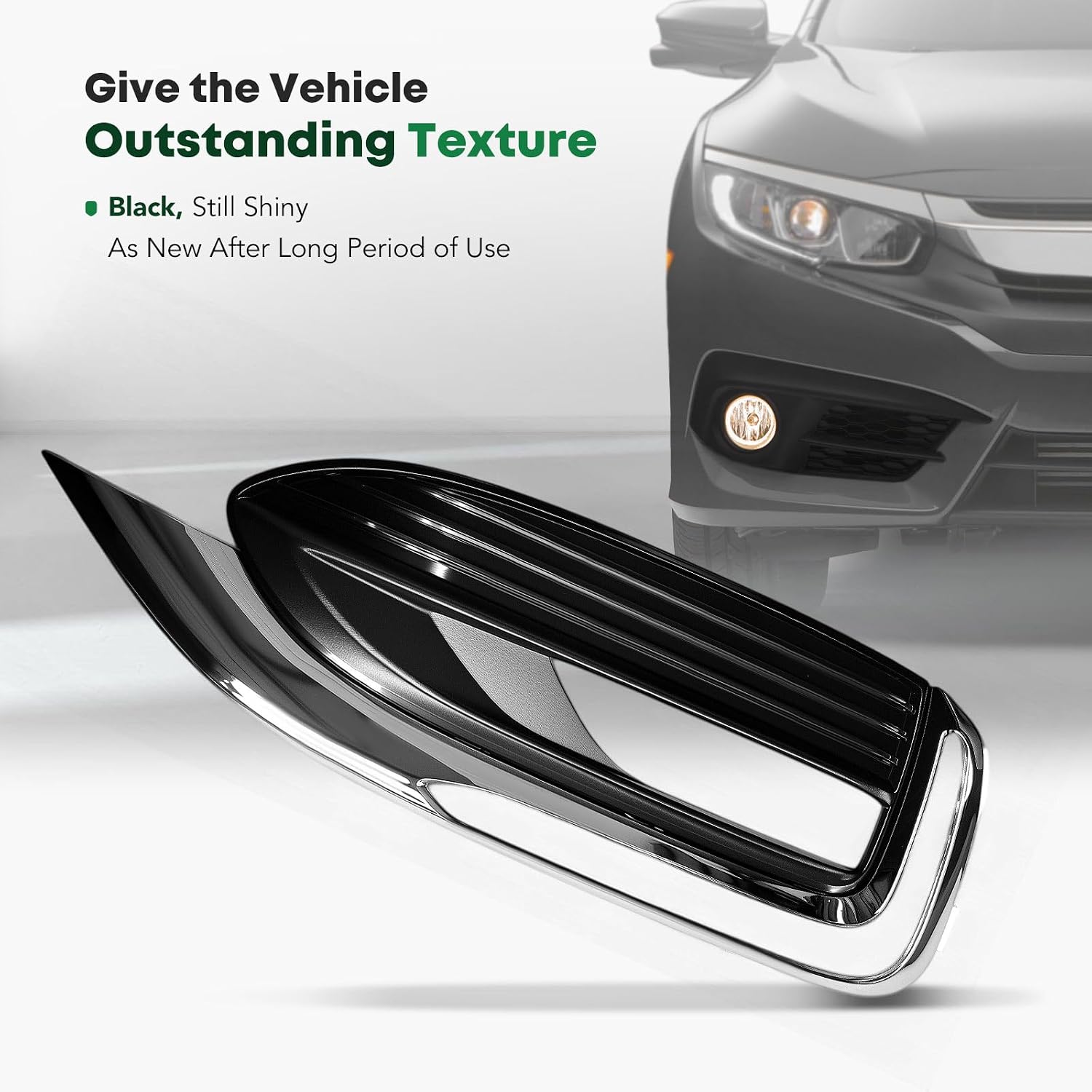 YHTAUTO Fog Light Bezel Fits Buick Enclave 2018-2021 Front Bumper Fog Light Cover Trim Left Driver Side