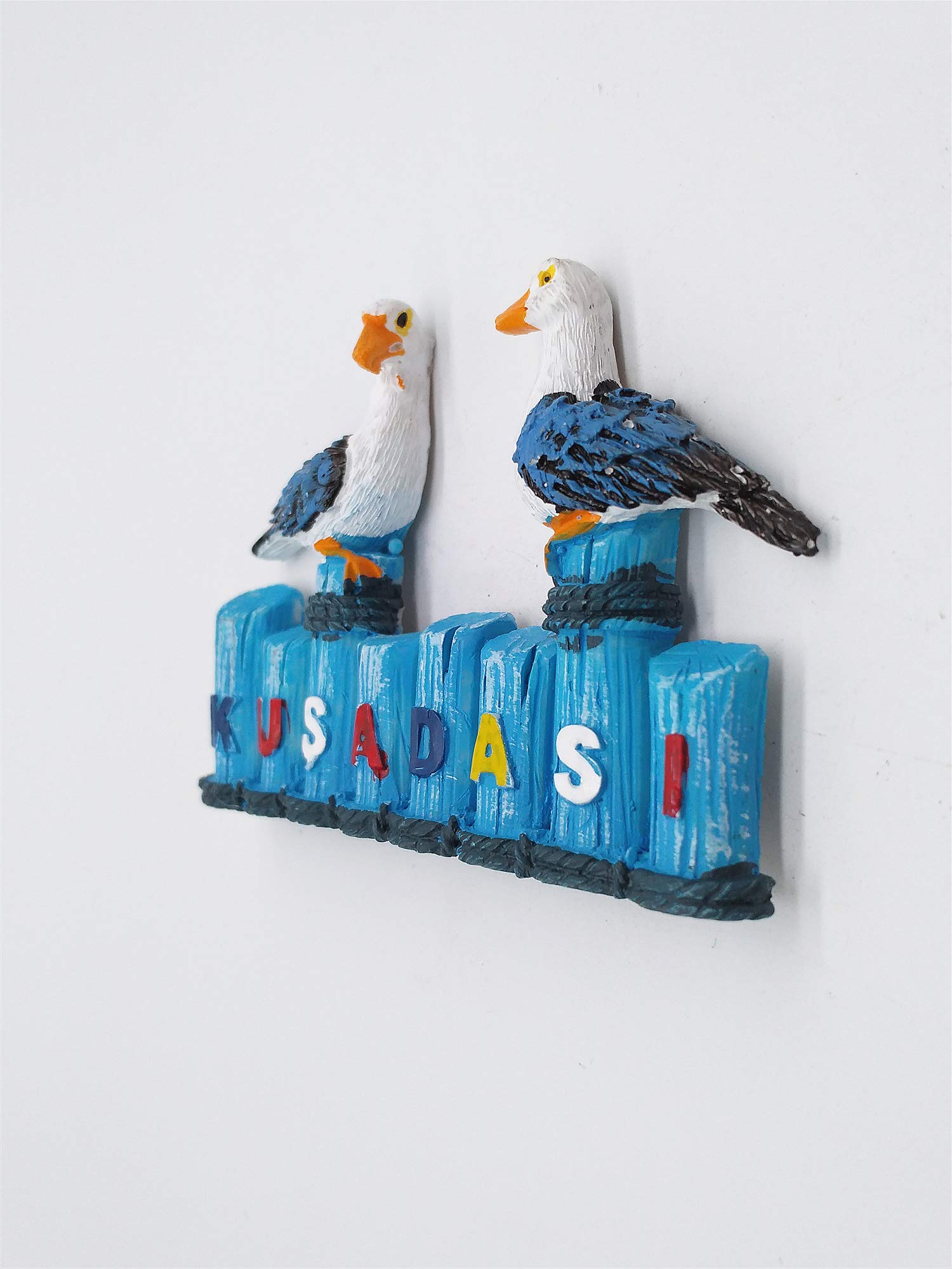 Calamita Frigorifero 3D Kusadasi Turchia – Souvenir Artigianale In Poliresina, 9x6 Cm, Decorazione Magnetica Per Casa E Cucina, Fatto A Mano