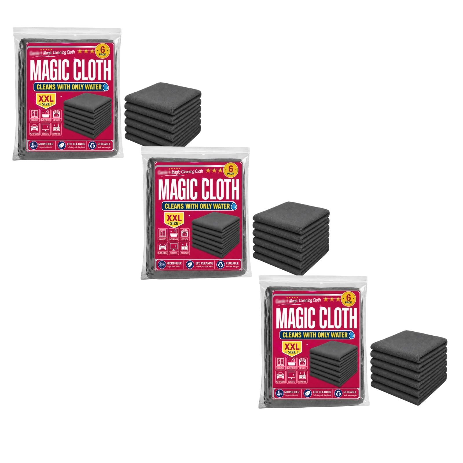 Microfiber Magic Cleaning Cloths,Serviettes en Microfibre Tout Usage,