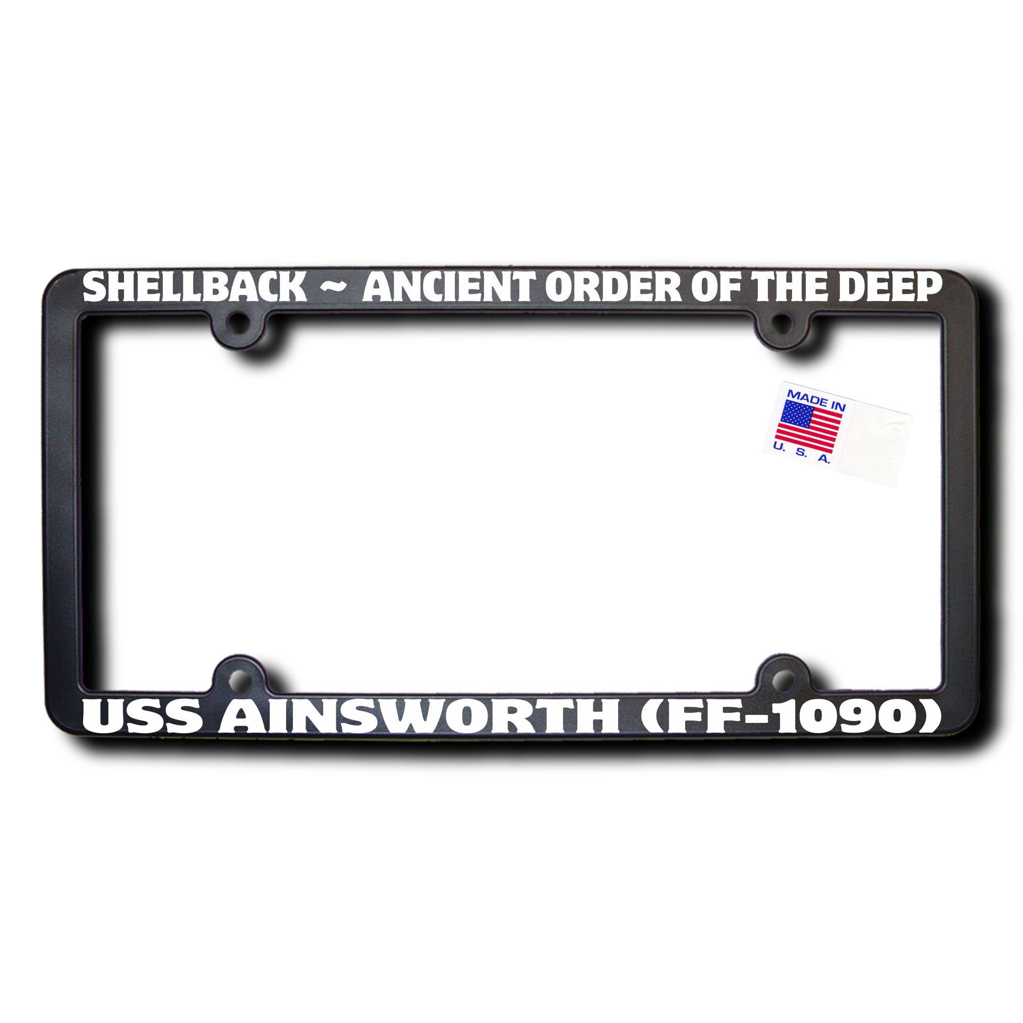 Shellback USS AINSWORTH (FF-1090) License Frame