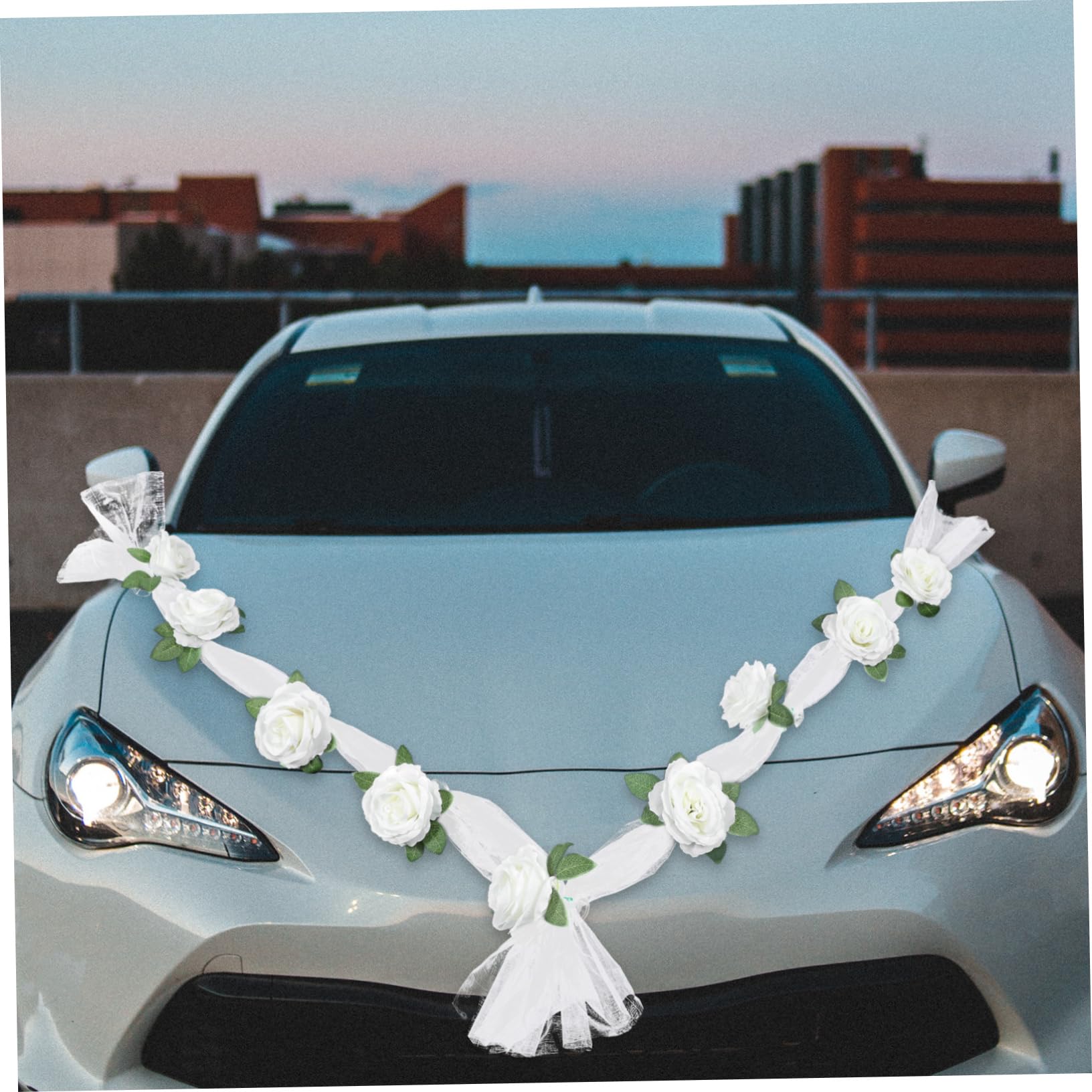 Zerodeko 3 Sets Sicheres Material Exquisite Verarbeitung Rose Künstliche Hochzeitsdekor Requisite Für Auto Ornamente Hochzeitsfeier
