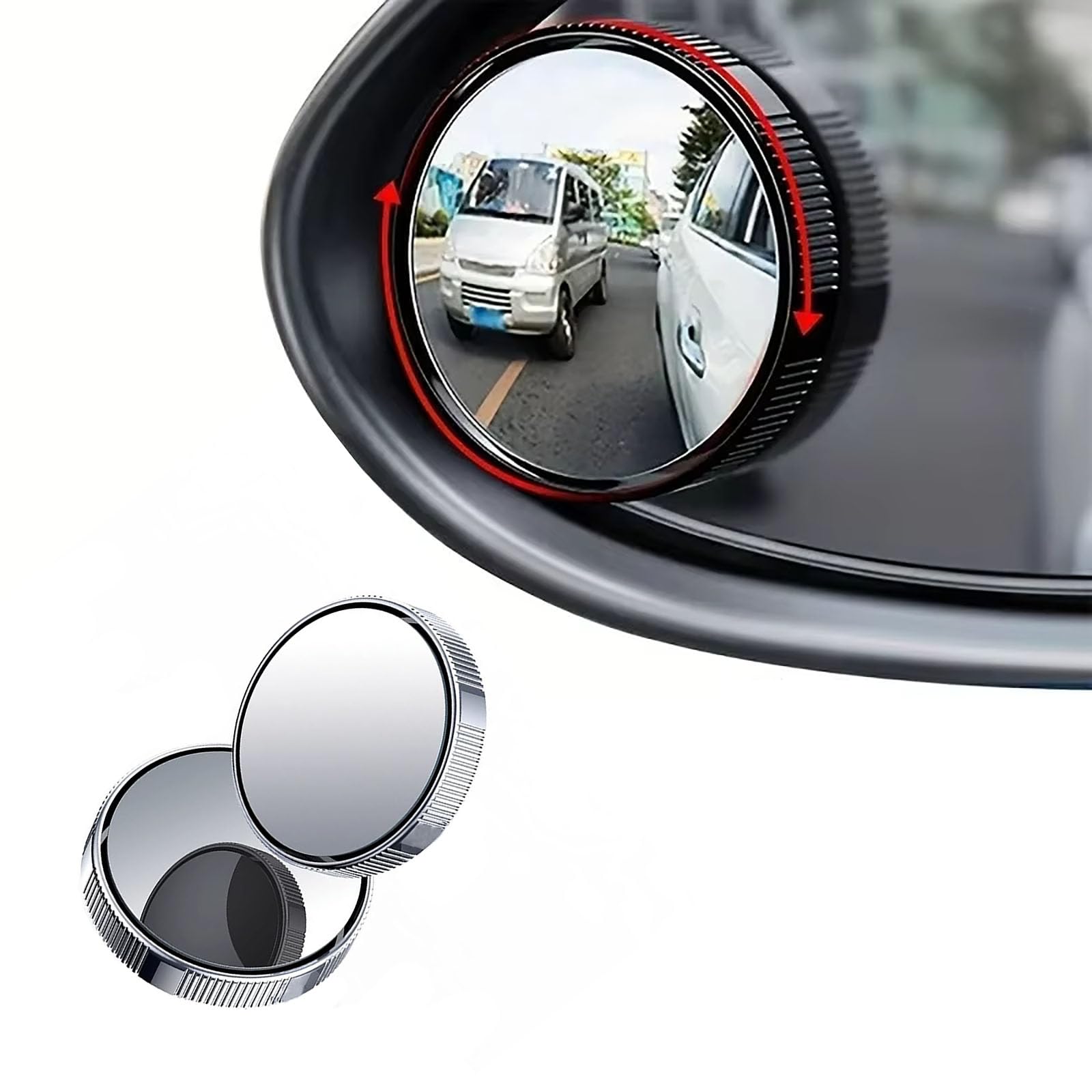 2Pcs Car Blind Spot Mirrors 360° Wide Angle Suction Cup Rearview Mirrors Auxiliary Convex Mirror For Opel For Antara For Corsa E Suv