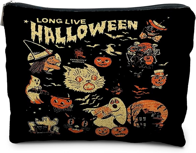 Necessaire de Maquiagem RYYCDOI Halloween Witch com Zíper