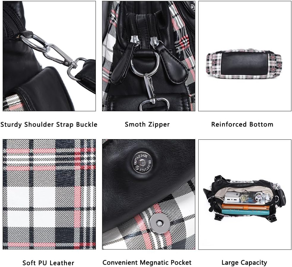 Angel Kiss Purses for Women, Large Shoulder Bag Hobo Tote Purse Mutipocket Faux Leather Satchel Hobo Purse - Image 7