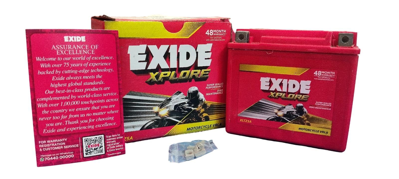 Exide Battery in Red Colour, Xltz5 , 12 Volt
