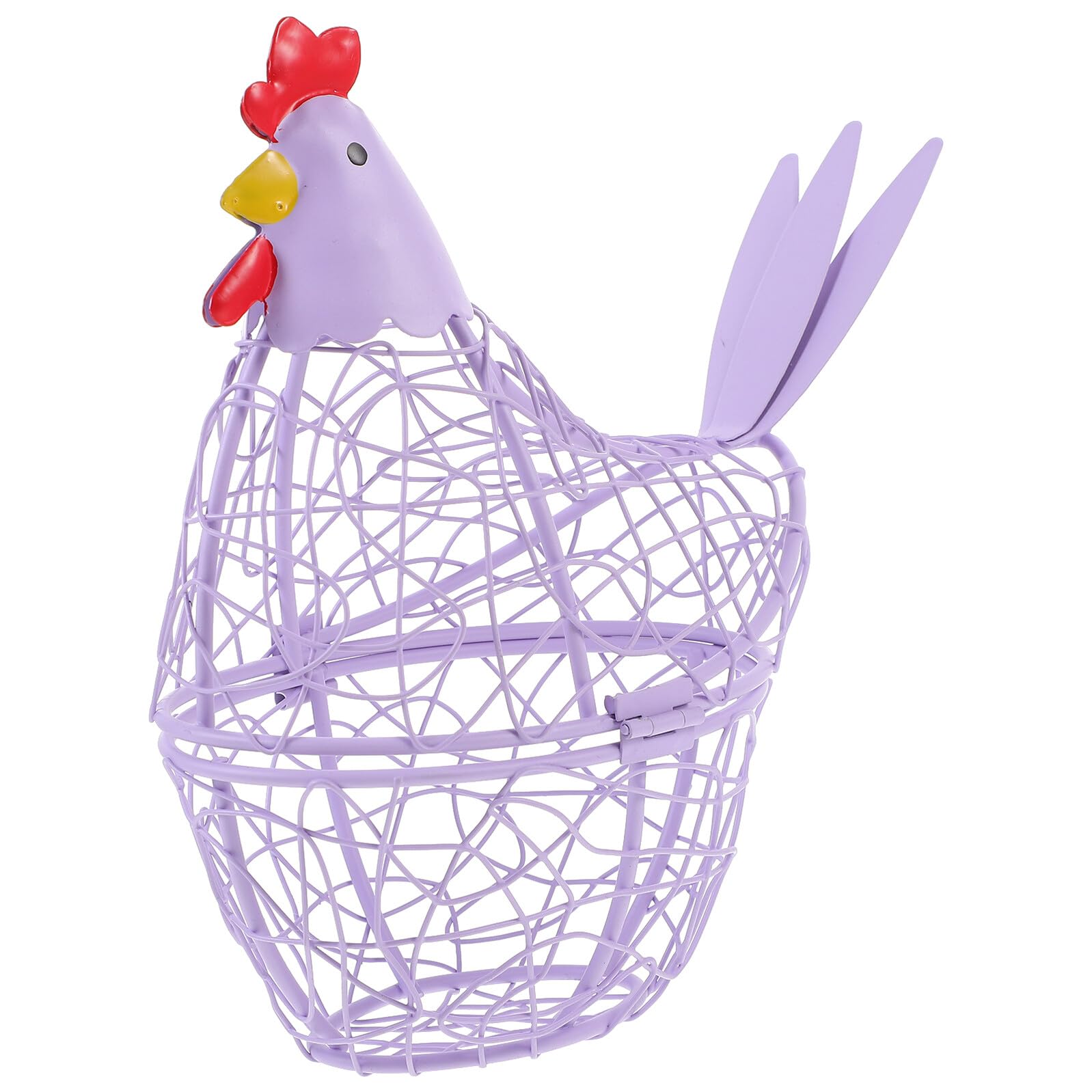Cesta para huevos de alambre resistente: almacenamiento grande de cocina