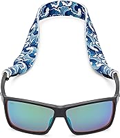 Vista 2 de Pilotfish Correa de neopreno para lentes de sol, retenedor de gafas de neopreno, cordón flotante seguro para lentes de sol con extremos