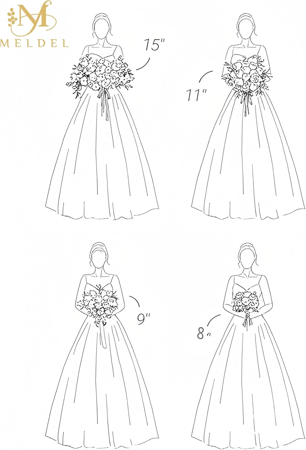 Meldel Burnt Orange Wedding Bouquet Centerpieces Flowers Mini Bridesmaid Bouquets Set of 6 Terracotta Table Decor Pre-Made Small Floral Fall Wedding Decorations