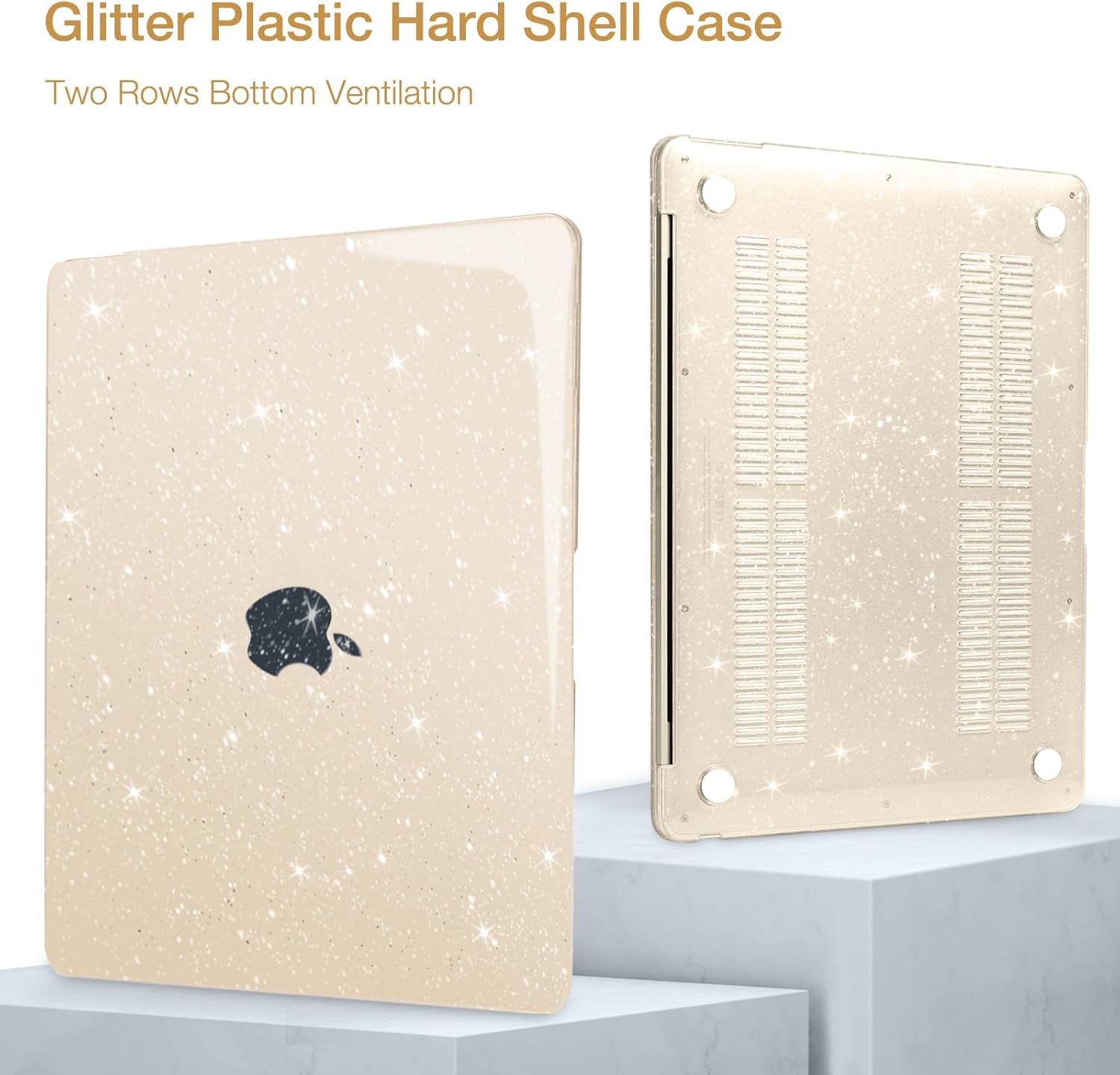 MOSISO Compatible with MacBook Air 13 inch Case 2026 2025 2024 2023 2022 M4 A3240 M3 A3113 M2 A2681, Sparkly Glitter Hard Shell&Keyboard Cover&Screen Film&Pouch for MacBook Air 13.6 inch, Starlight - Image 5