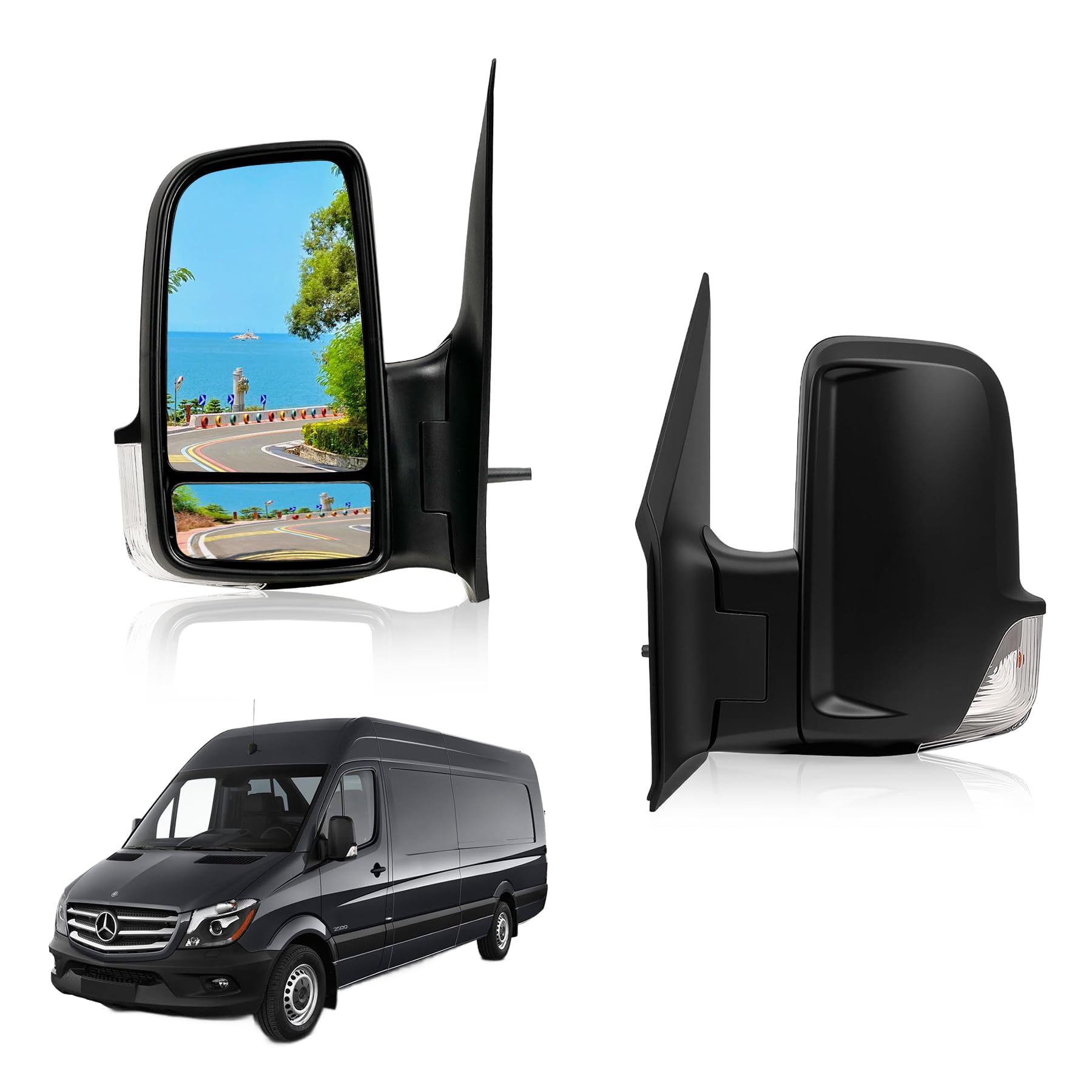 Specchietto Retrovisore Esterno Elettrico per Mercedes Sprinter 906 anno 2006-2020, Sinistro SX Lato Conducente,E-Mark E9