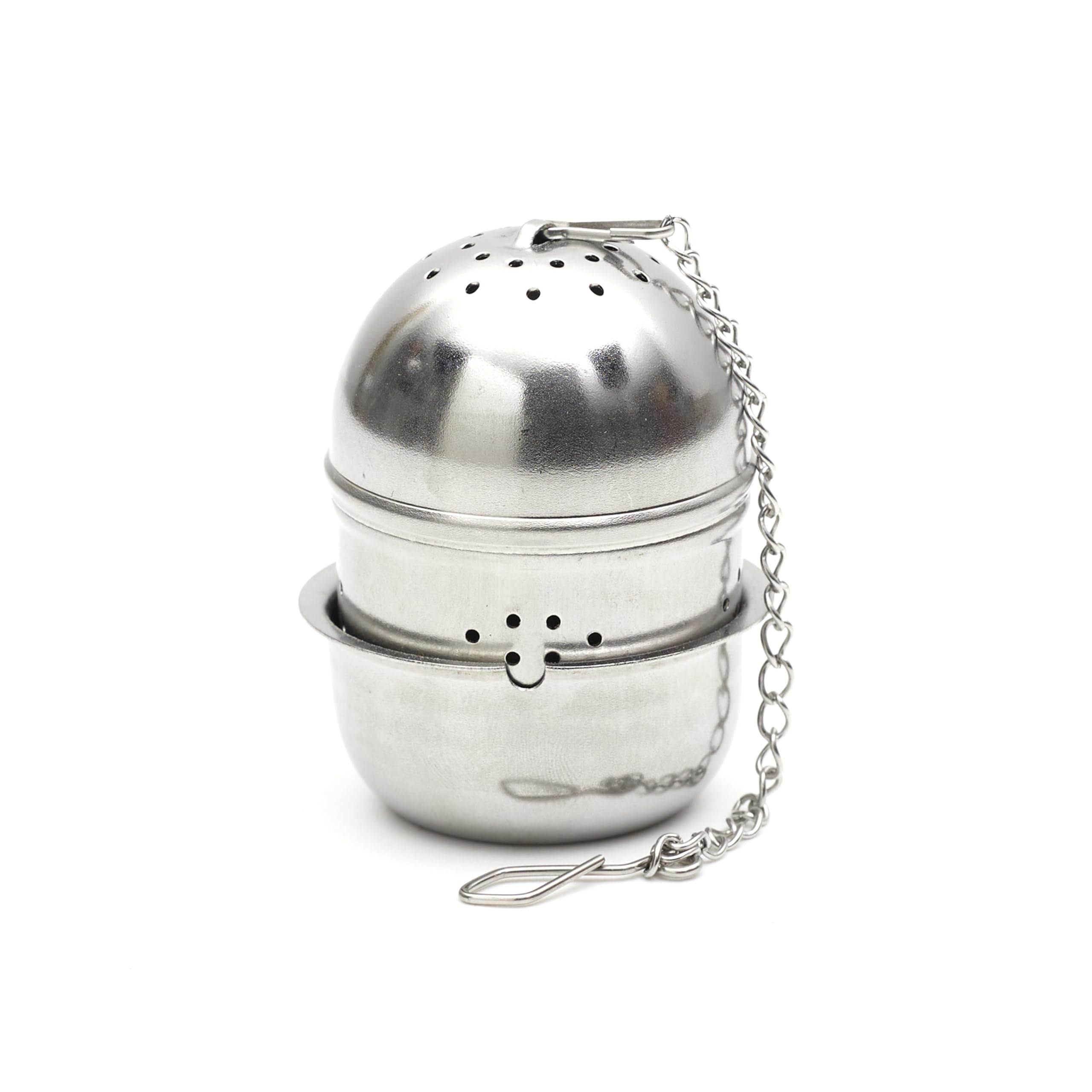 COOK CONCEPT - KA4564, Bola para Té con Soporte de Acero Inoxidable, Reutilizable, Diseñada para Té a Granel, Fácil de Limpiar, Dimensiones: 4.5 x 4.5 x 6 cm, Plateado