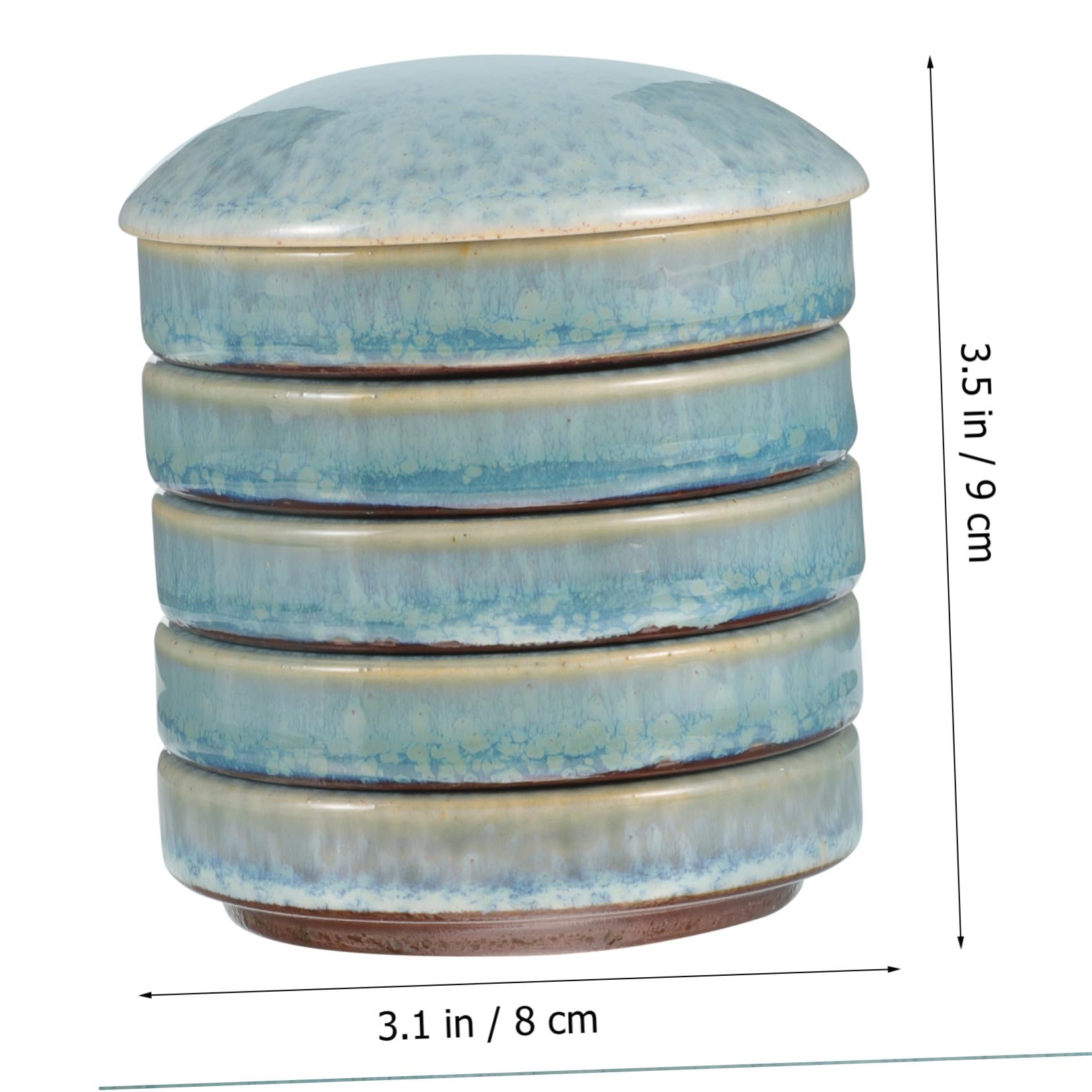 Palette en Céramique à 5 Couches Couvercle, Plaque de Mélange pour Aquarelle et Gouache, Empilable et Facile à Utiliser pour Artistes et Garçon et Filles