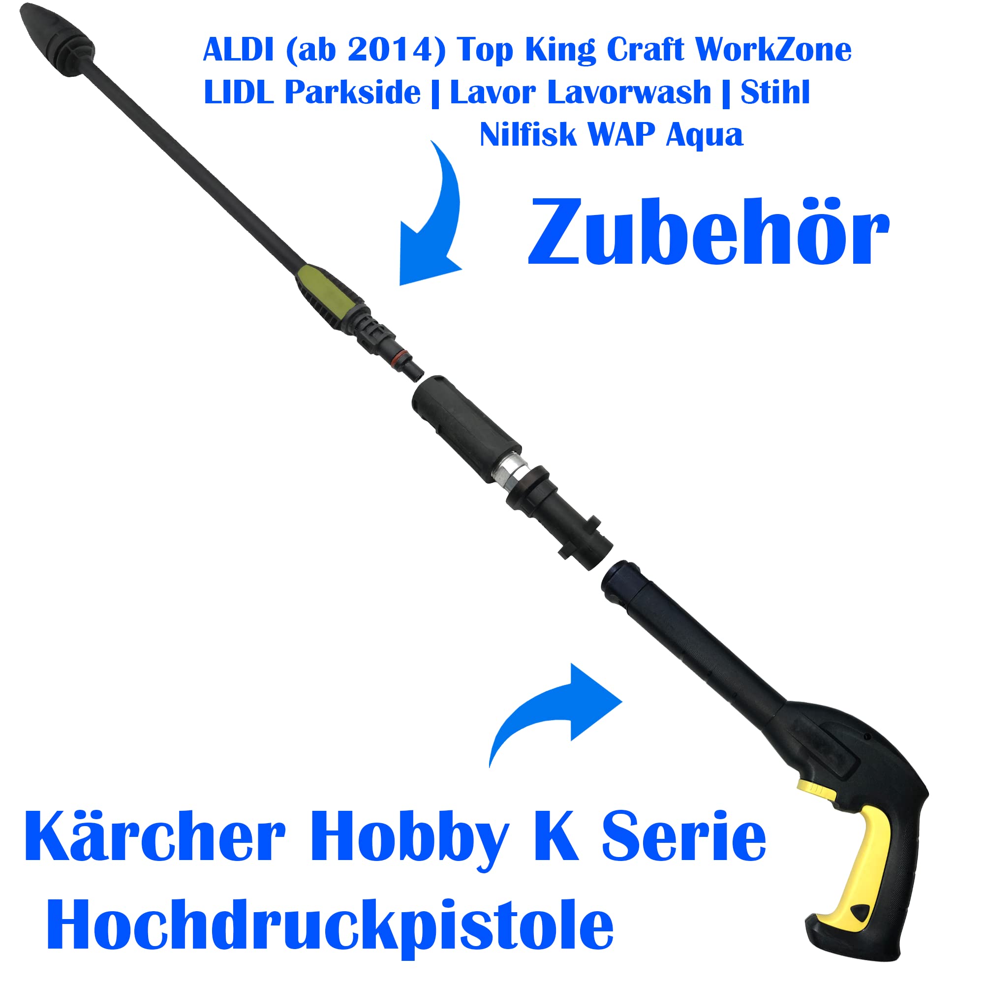 Lot De 2 Adaptateurs De Pistolet Pour Nettoyeur Haute Pression Avec Prise Rapide 14 Compatible Avec Les Nettoyeurs Haute Pression Karcherkarcher K Serie K2 K3 K4 K5 K6 K7 92077192