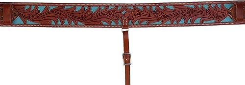 Miniatura 2 de Pro Rider Horse Western Leather Floral Tooled Back Cinch Flank w/Off Billets 9761A