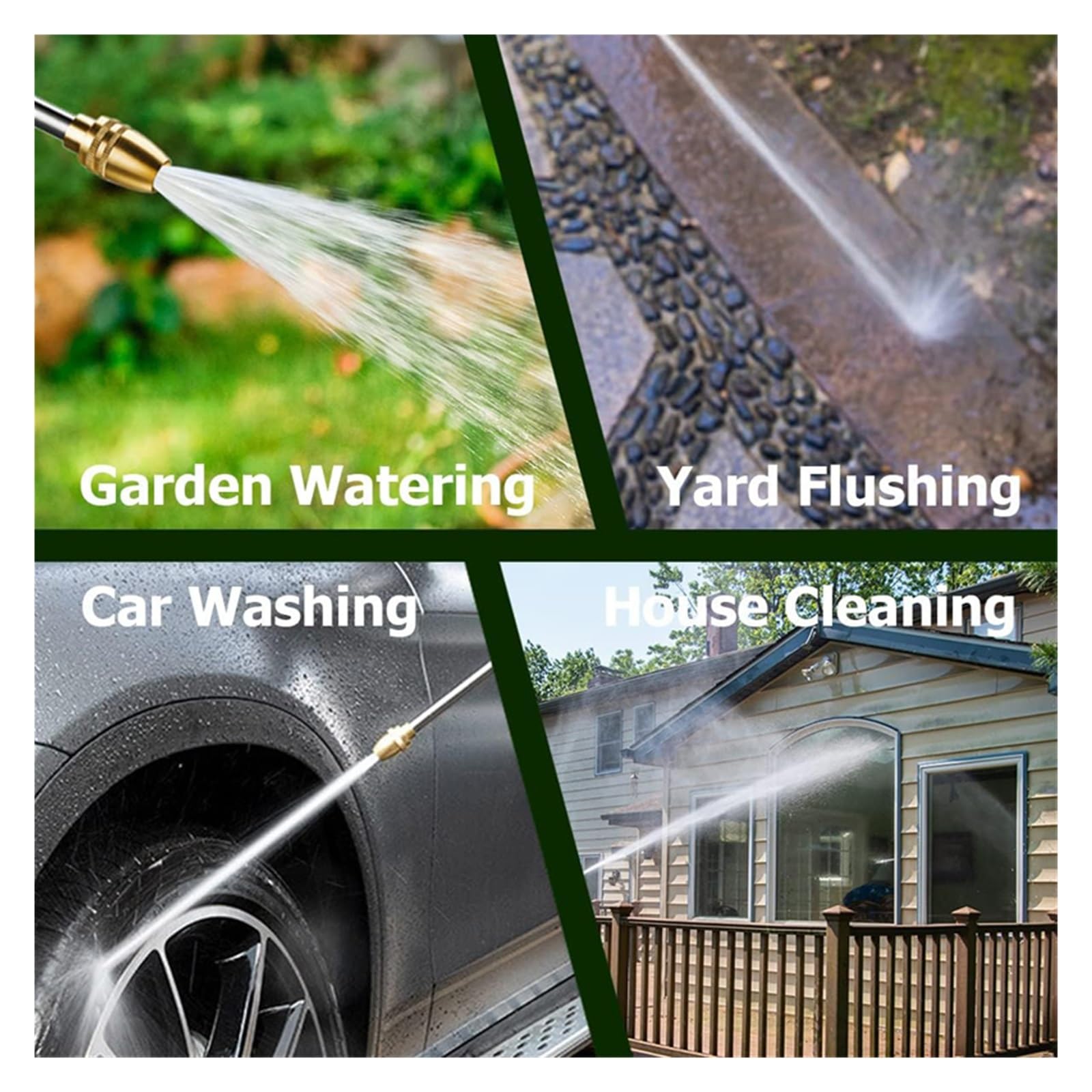 Juego de mangueras de jardín extensibles Juego de pistola de agua for lavado de autos a alta presión for el hogar, manguera de agua telescópica mágica for jardín, tubería de agua for riego de jardiner