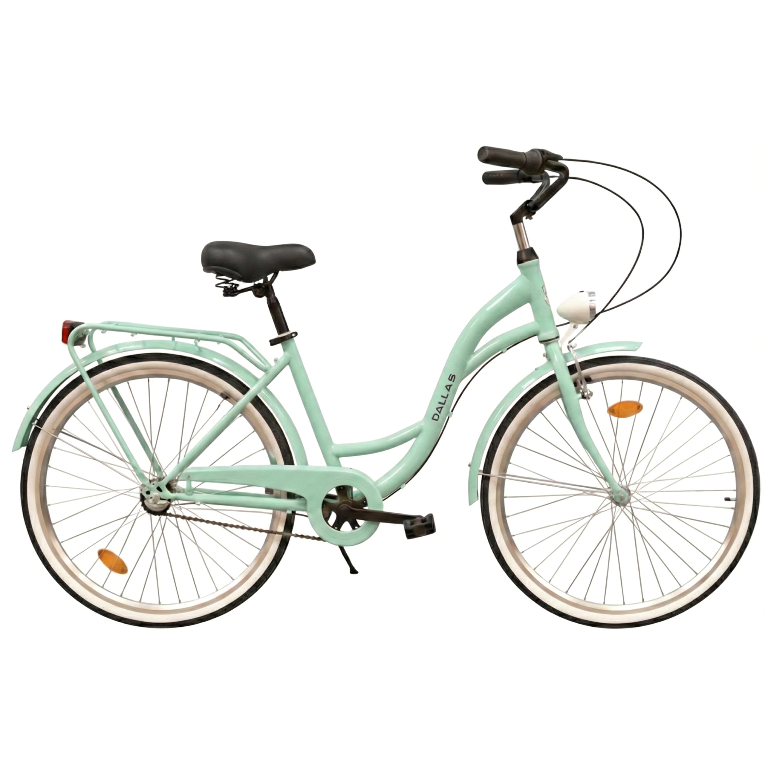 Fahrrad 26 Zoll - Bequemes Cityrad für Damen und Herren - mit 3-Gang Shimano Schaltung - Komfortabler Tiefeinsteiger für Stadt und Pendler - Dallas City