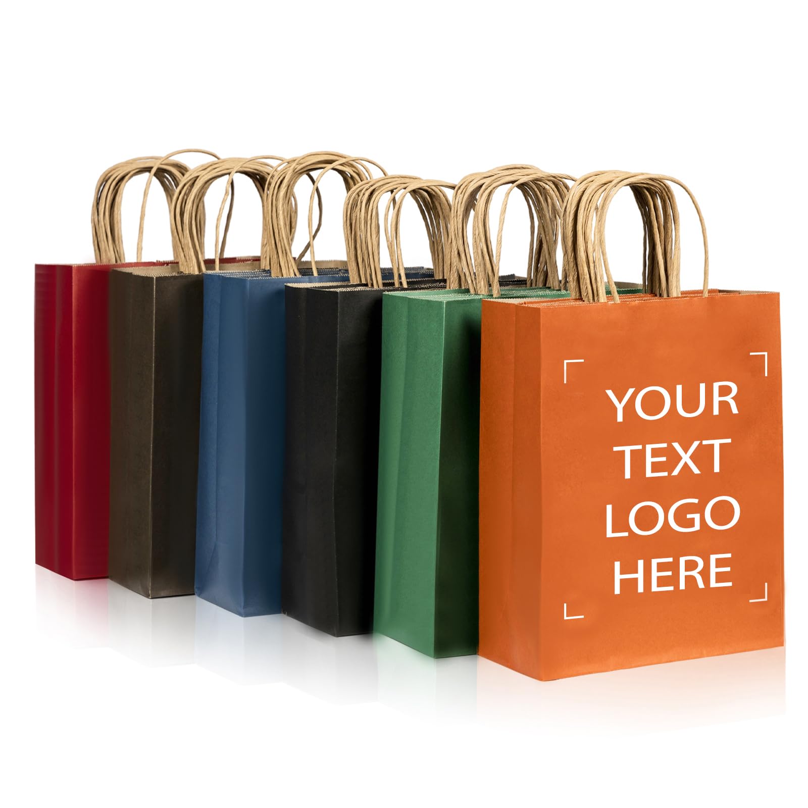 Custom Printed Kraft Paper Bags for Small Business Custom Bags With Logo For Small Business Personalized Gift Bags In Bulk Customized Paper Bag Customizable Customized Shopping Bag
