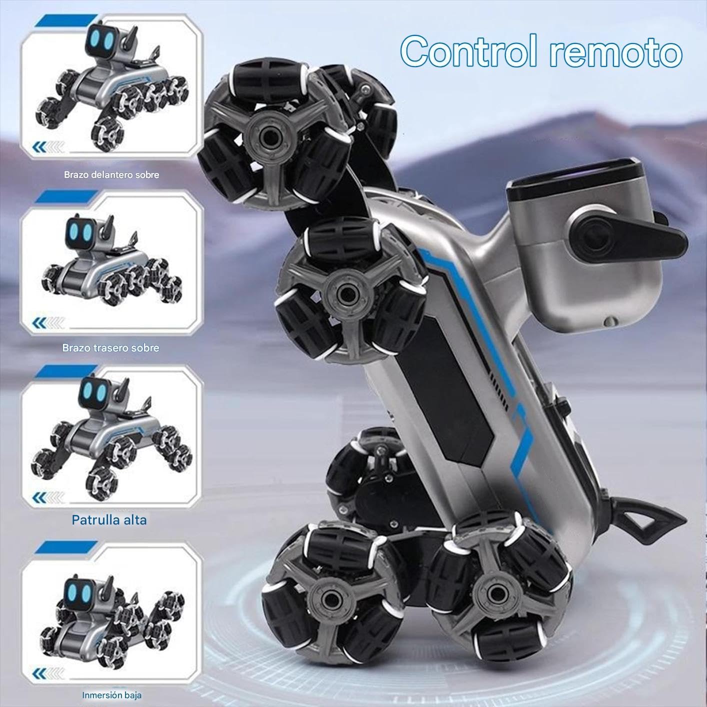 Genérico RC Dog | Robot Dog dla małych dzieci | Przedmioty do zabawy | Dziecko, 8-kołowy robotyczny szczeniak dla chłopców i dziewcząt w sypialni i