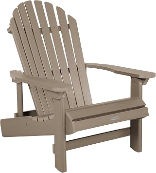 highwood Hamilton Folding and Reclining King Size Adirondack Chair, Woodland Brown